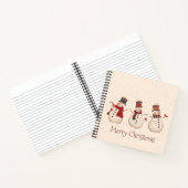 ヴィンテージクラシック雪だるまクリスマスゲストブック ノートブック (内部)