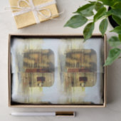 ヴィンテージクラシック風化木材キャラバン 薄葉紙 (ギフト)