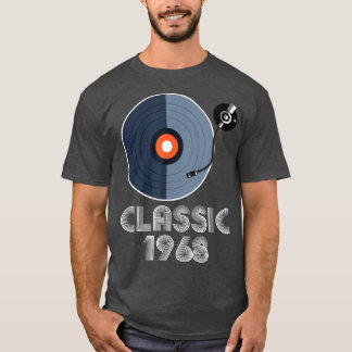 ヴィンテージクラシック1968 Vinyl Record Player Music Lov Tシャツ