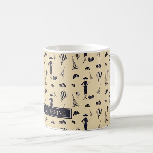 ヴィンテージクラシック50のファッションコーヒーマグ コーヒーマグカップ (正面右)