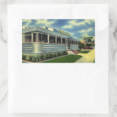 ヴィンテージクラシック50sレトロレストランペリカンダイナー 長方形シール (バッグ)