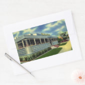 ヴィンテージクラシック50sレトロレストランペリカンダイナー 長方形シール (封筒)