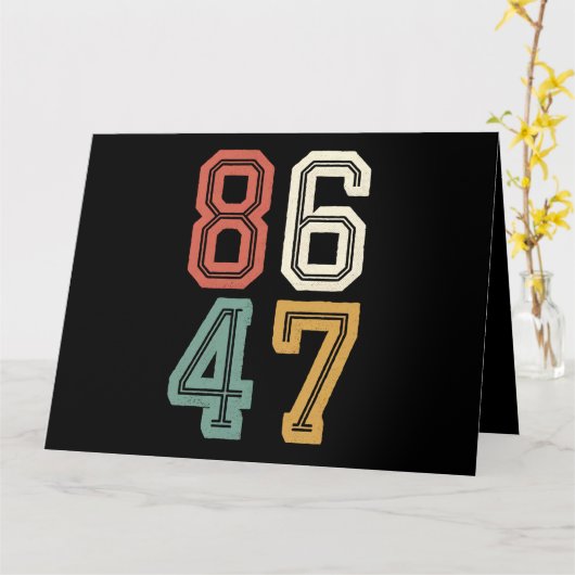 ヴィンテージクラシック86 47アンチトランプ2024インピーチ カード (黄色い花)