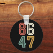 ヴィンテージクラシック86 47アンチトランプ2024インピーチ キーホルダー (正面)