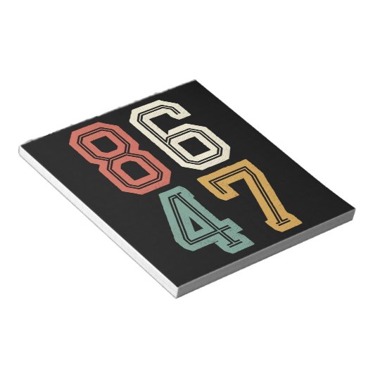 ヴィンテージクラシック86 47アンチトランプ2024インピーチ ノートパッド (アングル)