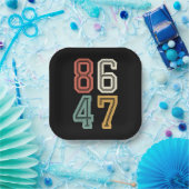 ヴィンテージクラシック86 47アンチトランプ2024インピーチ ペーパープレート (パーティー)