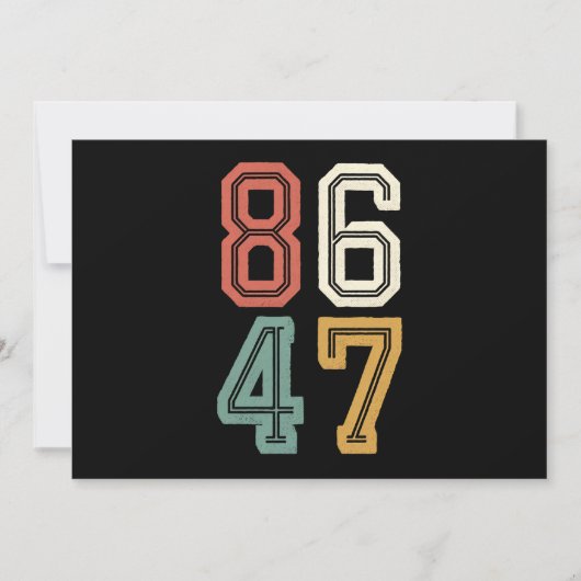 ヴィンテージクラシック86 47アンチトランプ2024インピーチ 招待状 (正面)