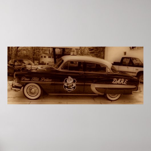 ヴィンテージクラシックD.A.R.Eパトカー ポスター (正面)