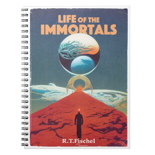 ヴィンテージクラシックSFパルプ本カバー ノートブック (正面)