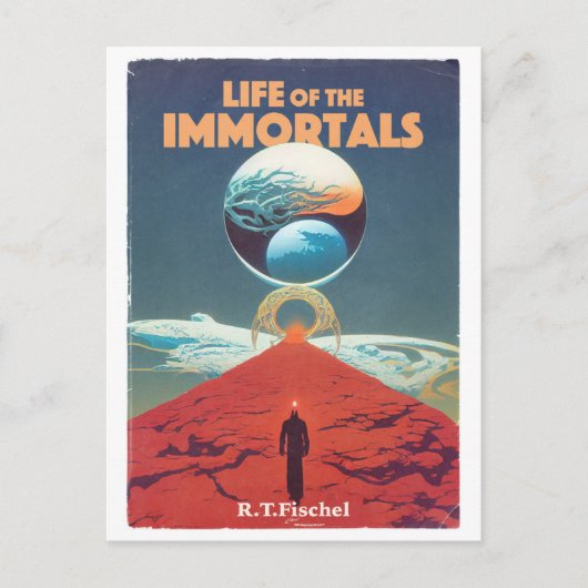 ヴィンテージクラシックSFパルプ本カバー ポストカード (正面)