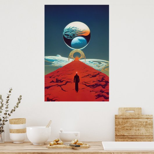 ヴィンテージクラシックSFファンタジーポータル ポスター (キッチン)