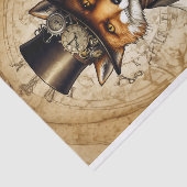 ヴィンテージクラシースティームパンクキツネアート 薄葉紙 (詳細)