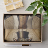 ヴィンテージクラシースティームパンクキツネアート 薄葉紙 (ギフト)