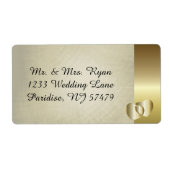 ヴィンテージクラスの金ゴールドハート ラベル (正面)