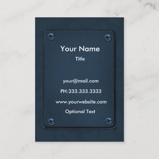 ヴィンテージクラスの金属名刺 名刺 (裏面)