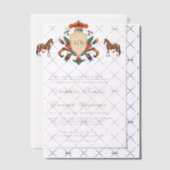 ヴィンテージクラスト ロイヤルホース インド ヒンズー教 ウェディング ベラム紙招待状 (オフセット (招待状))