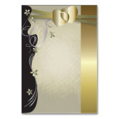 ヴィンテージクラス金ゴールドハート結婚コレクション テーブルナンバー (裏面)