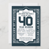 ヴィンテージクラス1984 40年高校懇親会 招待状 (正面)