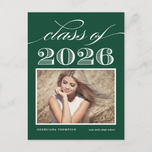ヴィンテージクラス2025グリーンフォト卒業 ポストカード