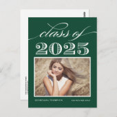 ヴィンテージクラス2025グリーンフォト卒業 ポストカード (正面/裏面)