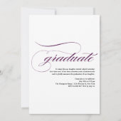 ヴィンテージクラス2025紫色の写真卒業 招待状 (裏面)