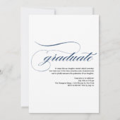 ヴィンテージクラス2025 Navy Blue写真卒業 招待状 (裏面)