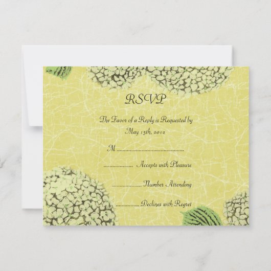 ヴィンテージクラックレアジサイRSVP 出欠カード (裏面)