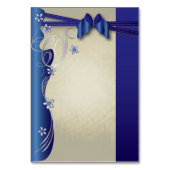 ヴィンテージクラッシー曲線デザイン |サファイアとシルバー テーブルナンバー (裏面)