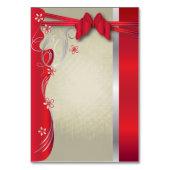 ヴィンテージクラッシー曲線デザイン |深い赤 テーブルナンバー (裏面)