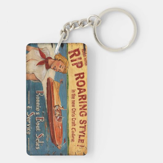 ヴィンテージクラフトウッドコブラボート広告 キーホルダー (裏面)