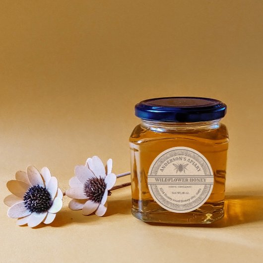 ヴィンテージクラフトビー養蜂蜜の瓶ラベル ラウンドシール