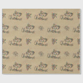 ヴィンテージクラフトフェスティバルクリスマスライト ラッピングペーパー (フラット)