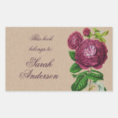 ヴィンテージクラフトブックプレートシールこれは属する 長方形シール (正面)