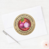 ヴィンテージクラフトホームメイドサルサラベルテンプレート ラウンドシール (封筒)