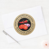 ヴィンテージクラフトホームメイドトマトサルサラベル ラウンドシール (封筒)