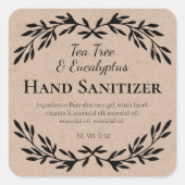 ヴィンテージクラフトホームメイドハンドサニタイザー スクエアシール (正面)