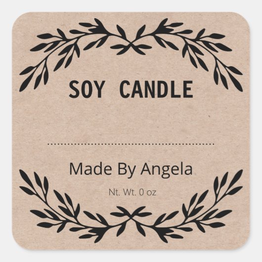 ヴィンテージクラフトホームメデ空白の スクエアシール (正面)