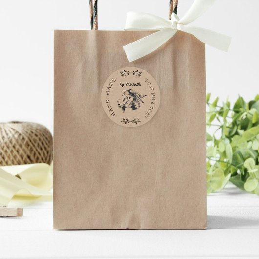 ヴィンテージクラフトヤギ乳石鹸モノグラム製品 ラウンドシール