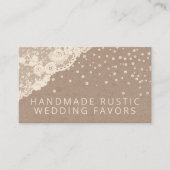 ヴィンテージクラフトレースパールズ手作り結婚式の引き出物 名刺 (正面)