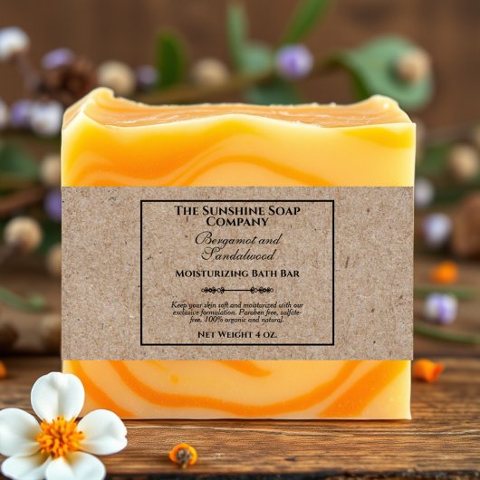 ヴィンテージクラフト紙スタイルソープベリーバンド 招待状ベリーバンド