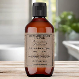 ヴィンテージクラフト紙スタイル化粧品ボトルラベル ラベル