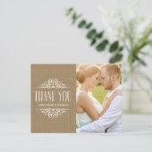 ヴィンテージクラフト紙写真ありがとう ポストカード (スタンド正面)