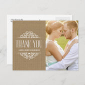 ヴィンテージクラフト紙写真ありがとう ポストカード (正面/裏面)