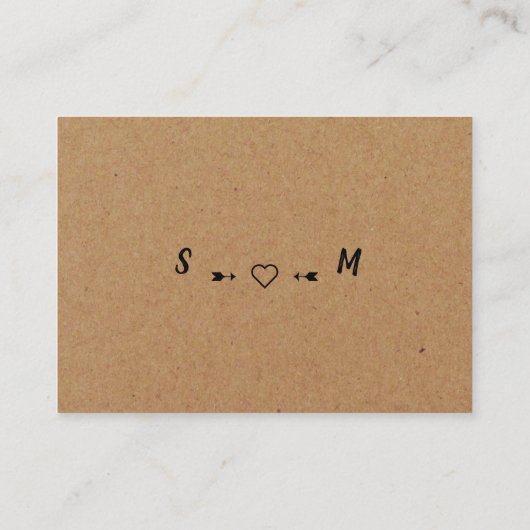 ヴィンテージクラフト紙効果、日付の保存 エンクロージャーカード (裏面)