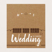 ヴィンテージクラフト紙、写真を保存する日付カード 名刺 (外部フラット)