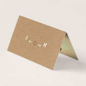 ヴィンテージクラフト紙、写真を保存する日付カード 名刺 (裏面)