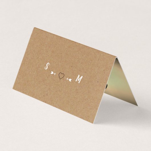 ヴィンテージクラフト紙、写真を保存する日付カード 名刺 (裏面)