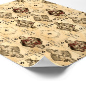 ヴィンテージクラブクイーンジャックキングエースコラージュ ポスター (角)