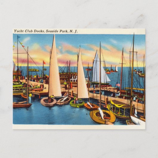 ヴィンテージクラブ波止場、シーサイドパーク、ニュージャージー ポストカード (正面)