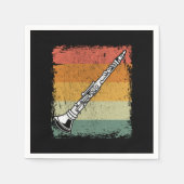 ヴィンテージクラリネットプレーヤー音楽クラリネットギフト スタンダードカクテルナプキン (正面)